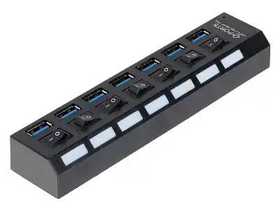 HUB USB 3.0 HUB-USB3.0-1/7 55&nbsp;cm