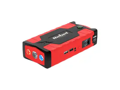 Jump starter - power bank z przewodami rozruchowymi i kompresorem