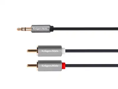 Kabel jack 3.5 wtyk stereo - 2RCA 10m Kruger&amp;Matz Basic