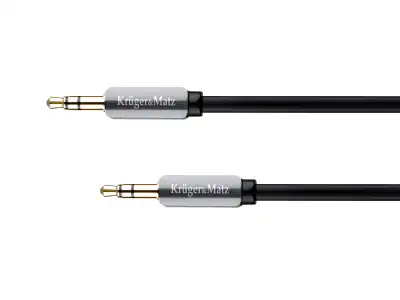 Kabel stereo jack 3.5  wtyk - wtyk  1.5m Kruger&amp;Matz  kabel sprężynka