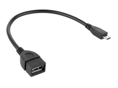 Kabel USB gniazdo A - wtyk micro USB 20cm OTG