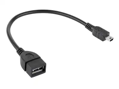 Kabel USB gniazdo A - wtyk mini USB 20cm OTG