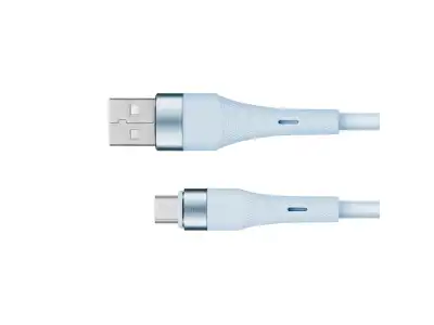 Kabel USB - microUSB 1 m silikonowy niebieski Kruger&amp;Matz Basic