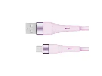 Kabel USB - microUSB 1 m silikonowy różowy Kruger&amp;Matz Basic
