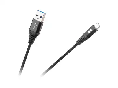 Kabel USB - USB micro REBEL 200 cm czarny