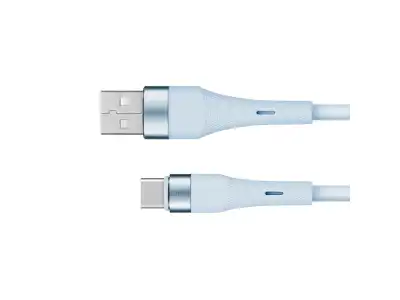Kabel USB - USB typu C 1 m silikonowy niebieski Kruger&amp;Matz Basic