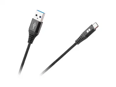 Kabel USB - USB typu C REBEL 50 cm czarny