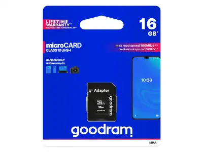 Karta pamięci microSD 16GB UHS-I Goodram z adapterem