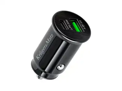 Ładowarka samochodowa Kruger&amp;Matz dual USB 3100 mA z funkcją Quick Charge 3.0 i Power Delivery