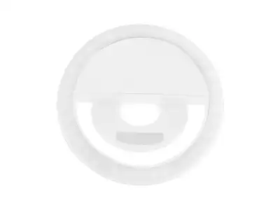 Lampa LED pierścieniowa do selfie biała