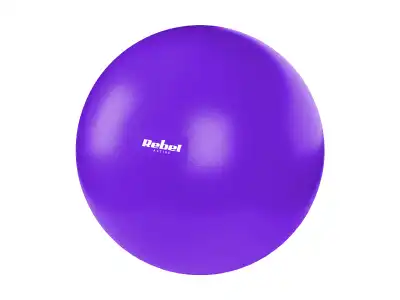 Mini piłka gimnastyczna do pilates rehabilitacyjna 25cm z pompką ręczną, kolor fioletowy, REBEL ACTIVE