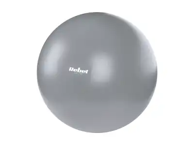 Mini piłka gimnastyczna do pilates rehabilitacyjna 25cm z pompką ręczną, kolor szary , REBEL ACTIVE