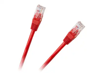 Patchcord kabel UTP 8c wtyk-wtyk 0,5m CCA czerwony  cat.6e