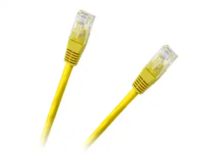 Patchcord kabel UTP 8c wtyk-wtyk 3,0m CCA żółty  cat.6e