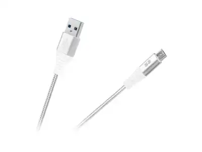 Kabel USB - USB micro REBEL 100 cm biały