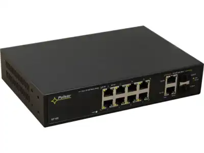 SWITCH POE PULSAR SF108 10-PORTÓW (8xPoE + 2xUPLINK/2xSFP)