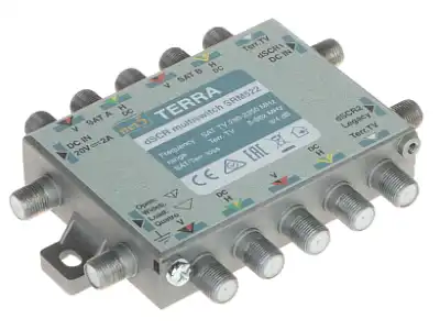 MULTISWITCH PRZELOTOWY UNICABLE I/II SRM-522 5 WEJŚĆ / 5  WYJŚĆ + 2 WYJŚCIA UNICABLE TERRA