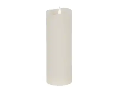 Świeca woskowa LED duża  ivory