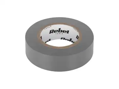 Taśma izolacyjna klejąca REBEL (0,13 mm x 19 mm x 20 yd) szara