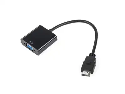 Złącze adapter wtyk HDMI - gniazdo VGA + AUDIO