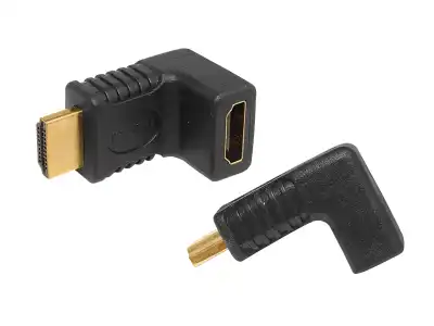 Złącze  kątowe HDMI gniazdo-wtyk LXHD49